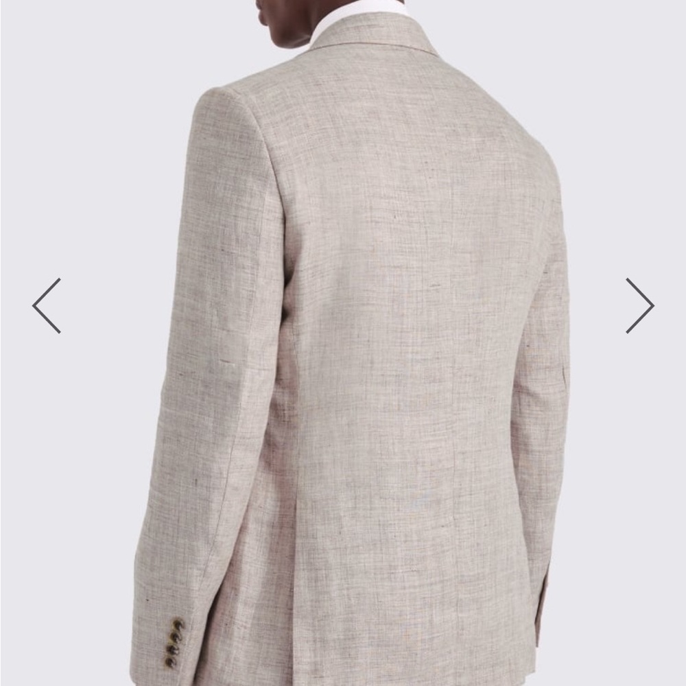 Men's Beige Linen Suit - Picture 3 of 16